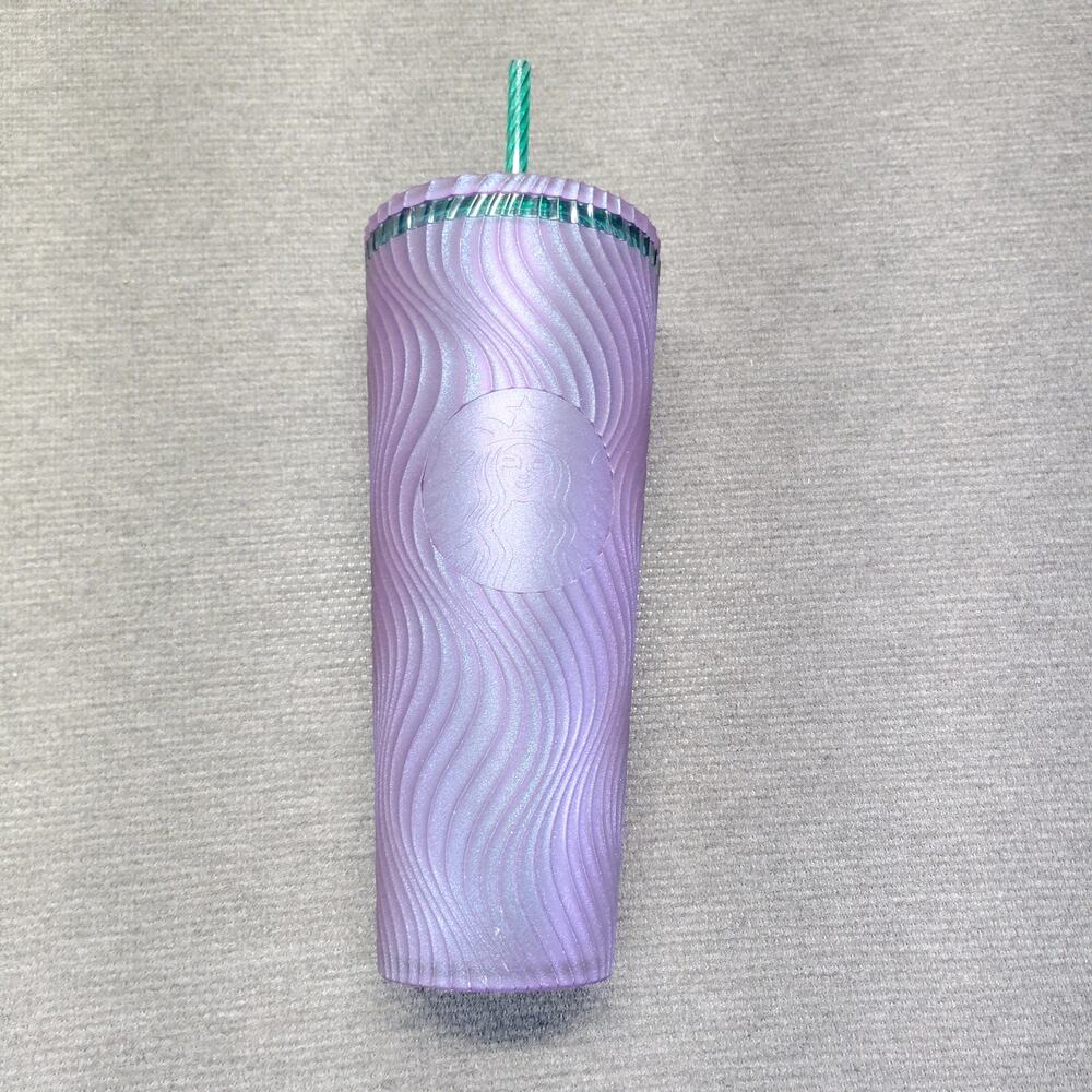 Starbucks 2024 Iridescent Purple Swirl Siren 24oz Venti Cold Cup Tumbler